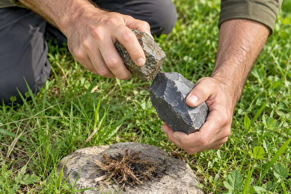 Cómo hacer fuego con dos piedras paso a paso