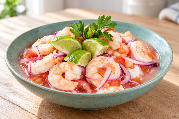Cómo hacer ceviche de camarón fácil paso a paso