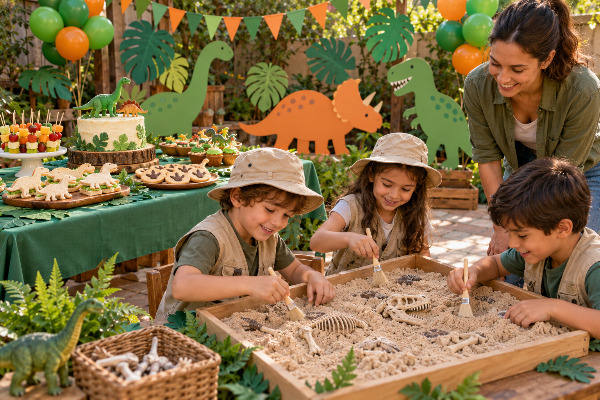 Cómo hacer una fiesta de dinosaurios fácil en casa
