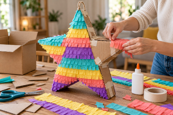 Cómo hacer una piñata casera con cartón